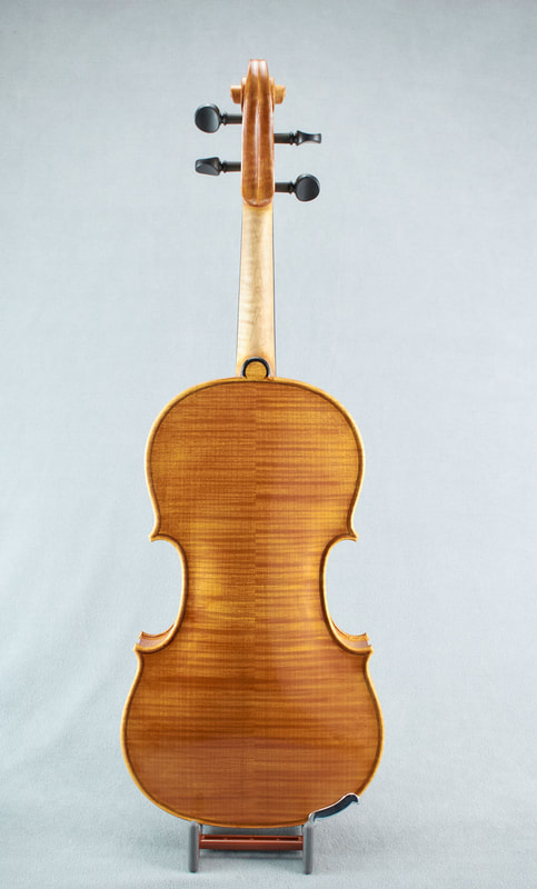 Brazenose violin Fuoco handmade back